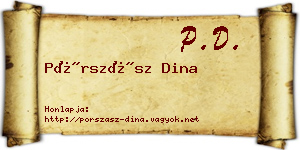 Pórszász Dina névjegykártya